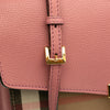 Burberry Small Leather and House Check Canvas Derby Macken Crossbody Secondhand