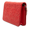 Secondhand Chanel CC Embossed Lambskin Camellia Wallet On Chain