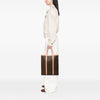 Burberry TB Monogram E Canvas and Studded Leather Vertical Tote Secondhand