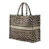 Dior Mizza Large Embroidered Canvas Leopard Book Tote Secondhand