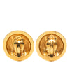 Chanel Gold Plated CC Round Clip On Earrings Secondhand