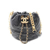 Chanel Mini Quilted Calfskin About Pearls Drawstring Bucket Bag Secondhand