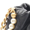 Secondhand Chanel Mini Quilted Calfskin About Pearls Drawstring Bucket Bag