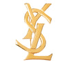 Saint Laurent Gold Plated Cassandre Pin Brooch Secondhand