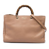 Gucci Large Calfskin Bamboo Shopper Satchel Secondhand