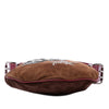 Fendi Sequin and Crystal Embellished Suede Oyster Shoulder Bag Secondhand