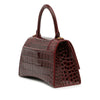 Balenciaga Small Croc Embossed Hourglass Top Handle Bag Secondhand