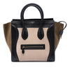 Celine Mini Tricolor Nubuck and Calfskin Luggage Tote Secondhand