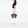 Celine Mini Tricolor Nubuck and Calfskin Luggage Tote Secondhand