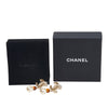 Chanel Gold Plated CC Rhinestones Pearl Drop Push Back Earrings Secondhand