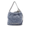 Chanel Mini Denim Studded 22 Handbag Secondhand