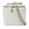 Chanel Large Quilted Lambskin Top Handle Jewelry Box With Chain Secondhand