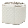 Chanel Large Quilted Lambskin Top Handle Jewelry Box With Chain Secondhand