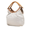 Gucci Woven Leather Bamboo Studded Hobo Secondhand