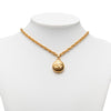 Chanel CC Gold Plated Medallion Sunburst Pendant Necklace Secondhand