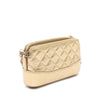 Chanel Quilted Metallic Aged Calfskin Gabrielle Clutch With Chain Secondhand