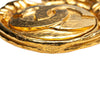 Chanel Gold Plated CC Round Mirror Pendant Necklace Secondhand