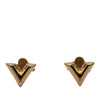 Louis Vuitton Gold Plated Essential V Stud Earrings Secondhand