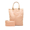 Fendi Zucchino Canvas Vertical Tote Secondhand