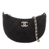 Chanel CC Quilted Velour Half Moon Chain Crossbody Secondhand