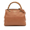 Gucci Small Calfskin Bamboo Shopper Satchel Secondhand