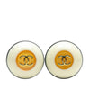 Secondhand Chanel Resin CC Button Clip on Earrings