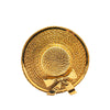 Chanel Gold Plated Straw Hat Brooch Secondhand
