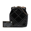 Chanel Small CC Quilted Lambskin Kisslock Frame Clutch Secondhand