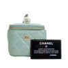 Chanel Mini Quilted Iridescent Caviar Pearl On Top Vanity Case With Chain Secondhand