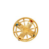 Chanel CC Gold Plated Gripoix Brooch Secondhand