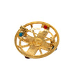 Chanel CC Gold Plated Gripoix Brooch Secondhand