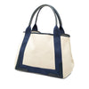 Balenciaga Canvas Navy Cabas Tote S Secondhand