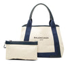Balenciaga Canvas Navy Cabas Tote S Secondhand
