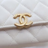 Chanel Quilted Caviar Card Holder on Chain Secondhand