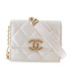 Chanel Quilted Caviar Card Holder on Chain Secondhand
