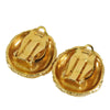 Chanel Gold Plated CC Round Clip on Earrings Secondhand