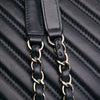 Chanel Jumbo Double Stitch Chevron Lambskin Single Flap Secondhand