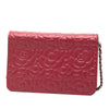 Chanel CC Embossed Lambskin Camellia Wallet On Chain Secondhand
