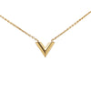 Louis Vuitton Gold Plated Essential V Necklace Secondhand