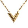 Louis Vuitton Gold Plated Essential V Necklace Secondhand