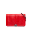 Chanel Chevron Calfskin Boy Wallet On Chain Secondhand