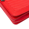 Chanel Chevron Calfskin Boy Wallet On Chain Secondhand