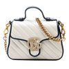 Gucci Mini GG Marmont Matelasse Diagonal Leather Torchon Top Handle Bag Secondhand