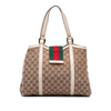 Gucci GG Canvas Web New Ladies Tote Secondhand
