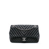 Chanel Jumbo Classic Chevron Lambskin Double Stitch Single Flap Secondhand