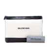 Balenciaga M Canvas Navy Clip Clutch Secondhand
