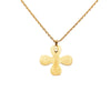 Chanel Gold Plated CC Crystal Clover Pendant Necklace Secondhand