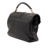 Saint Laurent Large Chevron Sheepskin Monogram College Satchel Secondhand