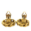 Chanel CC Gold Plated and Strass Round Clip On Earrings Secondhand