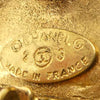 Chanel CC Gold Plated and Strass Round Clip On Earrings Secondhand